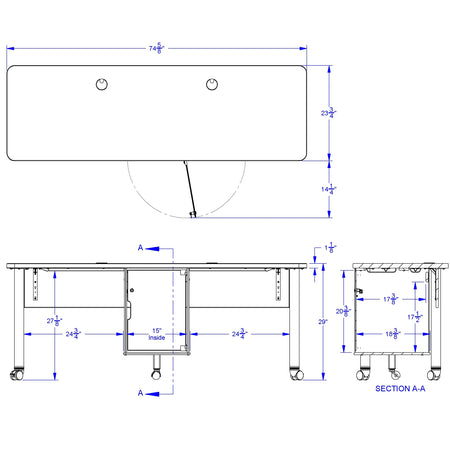 Jonti-Craft® Dual Computer Lab Table