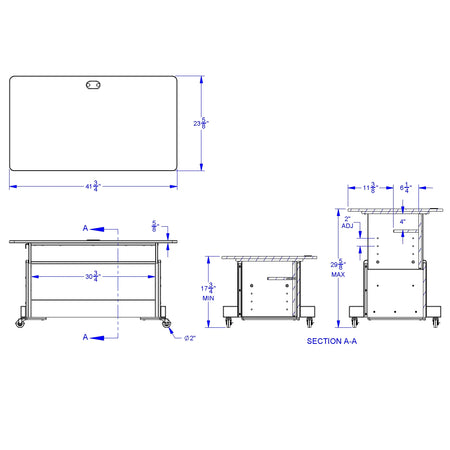 Rainbow Accents® Apollo Single Computer Desk - Purple
