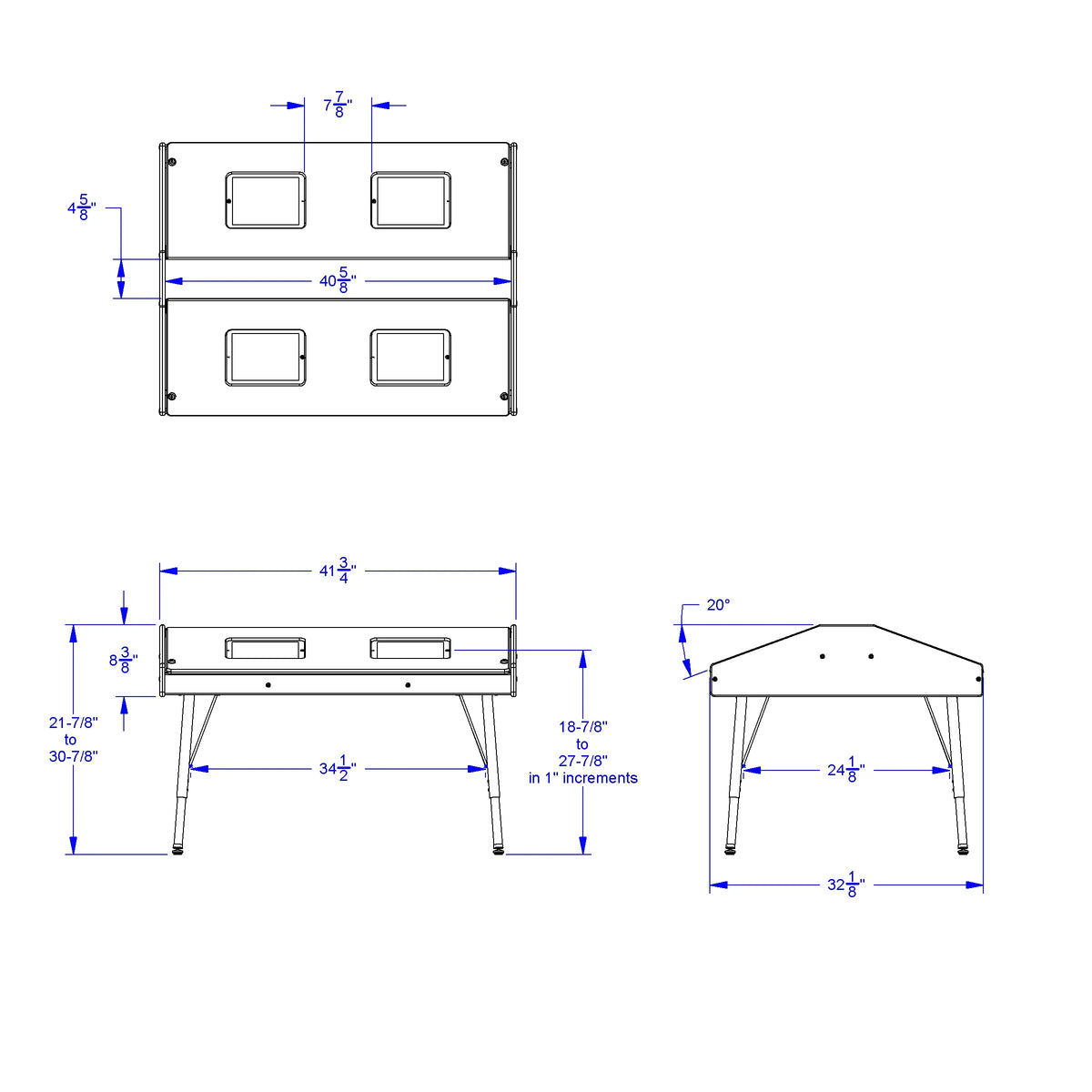 Jonti-Craft® Quad Tablet Table - Stationary