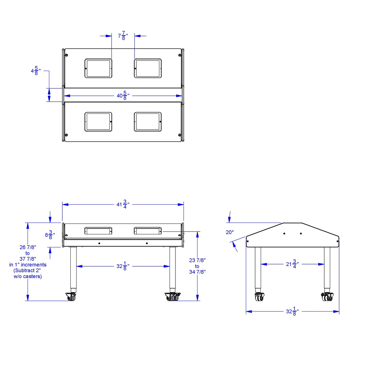 Jonti-Craft® Quad Tablet Table - Mobile