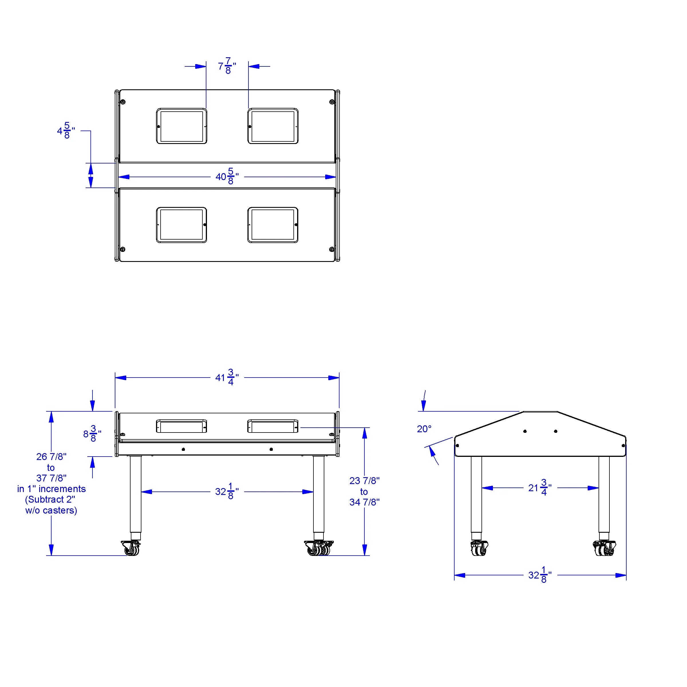 Jonti-Craft® Quad Tablet Table - Mobile