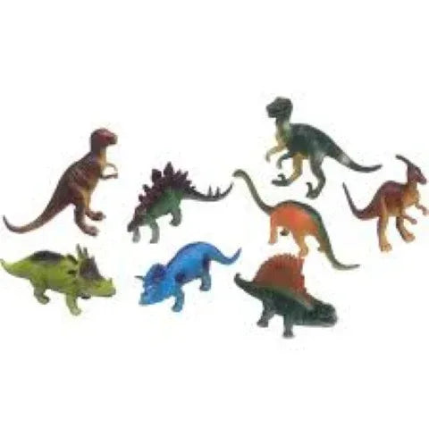 Dinosaurs Animal Playset, 6-7" H. set of 8