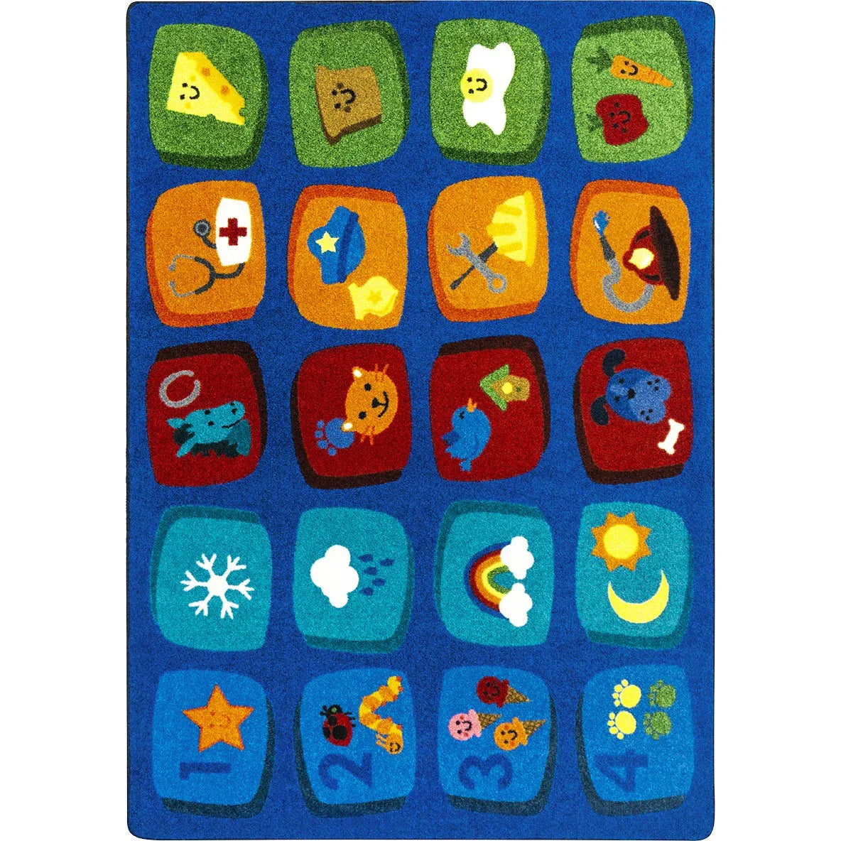 Discovery Blocks 5'4" x 7'8" area rug in color Multi
