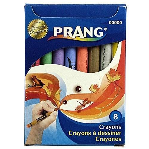 Prang Tuck Box Crayons, (Standard Size) - 8 COLORS