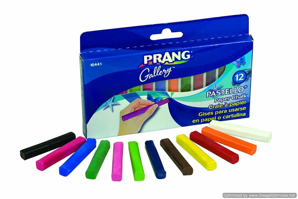 Prang Pastello Art Chalk for Paper, 12 Colors per Box (DIXX10441)