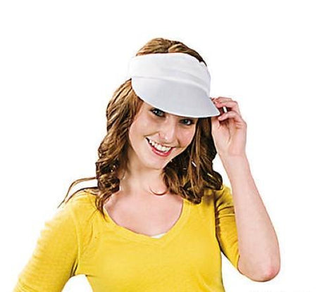 DIY Value White Cotton Visors To Decorate - 12 pcs.