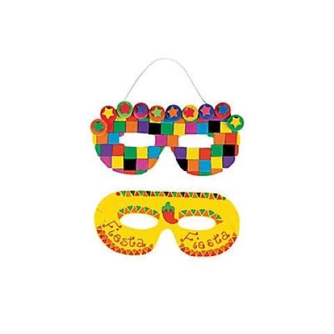 Color-In White Card Eye Masks to Decorate 24 per package