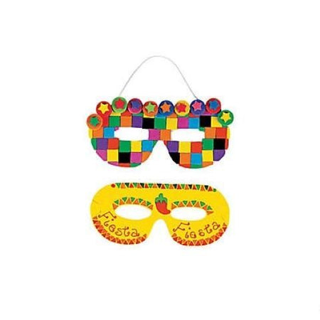 Color-In White Card Eye Masks to Decorate 24 per package