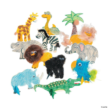 Unfinished Wood Safari Stand-Ups - Pack of 12