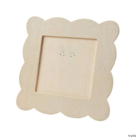 Unfinished Wood Scallop Square Frames, 5-7/8" x 5-7/8" - 12/Pkg. (13643)