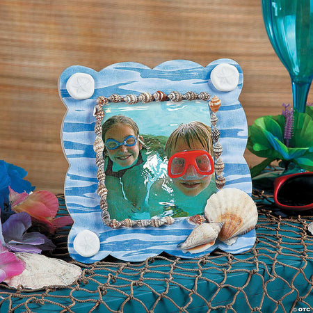 Unfinished Wood Scallop Square Frames, 5-7/8" x 5-7/8" - 12/Pkg. (13643)