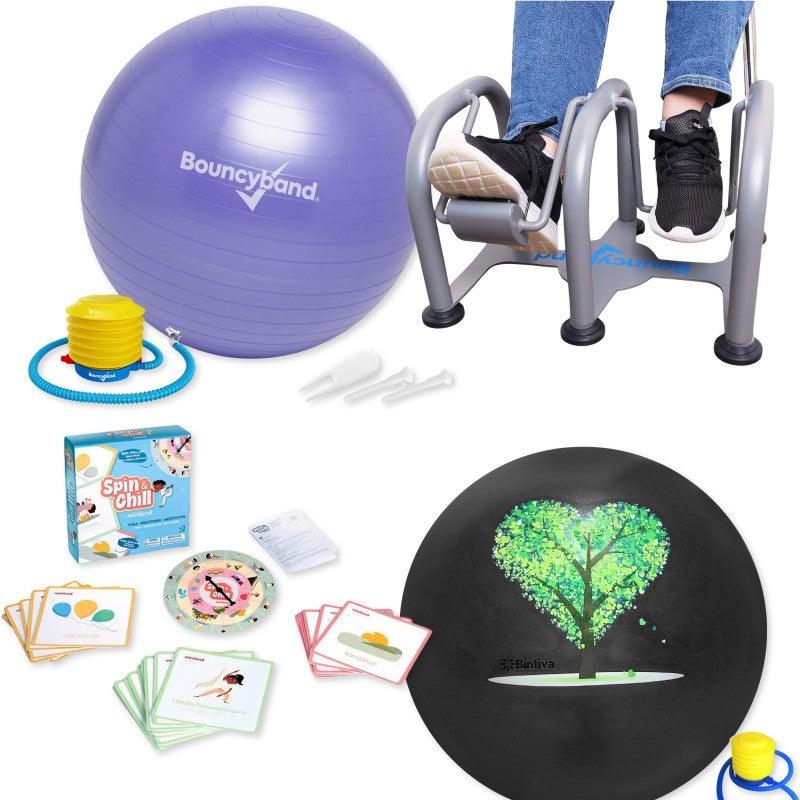 Mobility & Self-Regulation Kit, Balance Balls, Foot Swing & Calming Activity Game