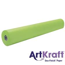 Rainbow Colored Kraft Rolls Paper 36" X 1,000 Feet (Light weight) Lite Green