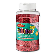 Craft Sparkle Glitter 16 Ounce Shaker Jar Red