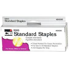 Staples, Standard, Chisel Pointed 26/6, Carbon Steel, 5000/Box (84500)