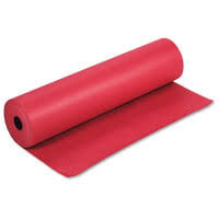 Rainbow Colored Kraft Rolls Paper 36" X 1,000 Feet (Light weight) Red
