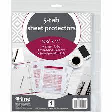 Insertable Ring Book Index - Letter - 5 Tab / Set Clear