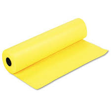 Rainbow Colored Kraft Rolls Paper 36" X 1,000 Feet (Light weight) Yellow