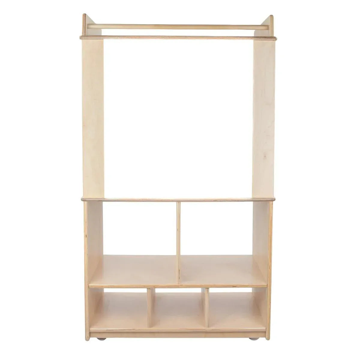 Dual Markerboard Store-It-All Teaching Center with 3 Translucent Trays