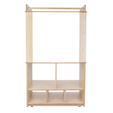 Dual Markerboard Store-It-All Teaching Center with 3 Translucent Trays