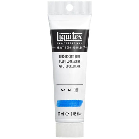 Professional Heavy Body Acrylic Paint, 59 mL Tube, Fluorescent Blue