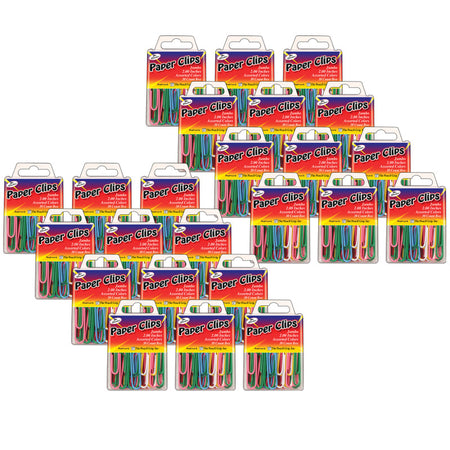 The Classics&trade; Paper Clips, 2", Assorted Colors, 30 Per Pack, 24 Packs