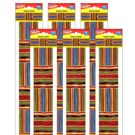 Kente Cloth Bolder Borders&reg;, 35.75' Per Pack, 6 Packs
