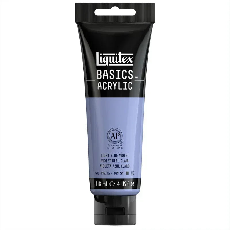 BASICS Acrylic Paint, 118 mL Tube, Light Blue Violet