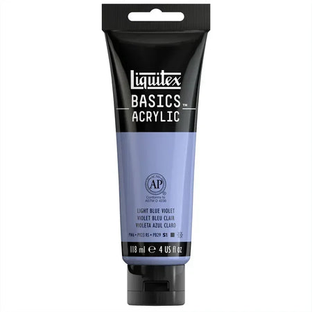 BASICS Acrylic Paint, 118 mL Tube, Light Blue Violet
