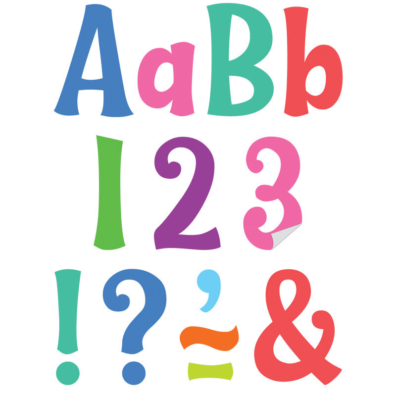 Colorful 4" Wild Whimsy Self-Adhesive Letters, 222 Pieces