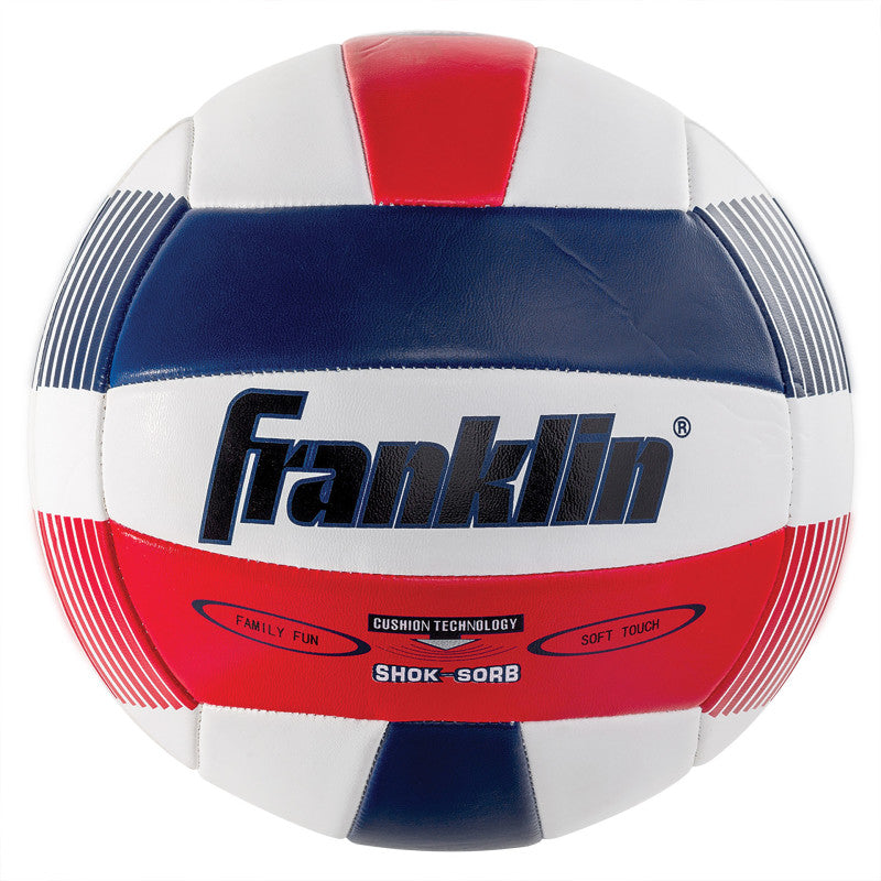 SOFTSPIKE BCH VOLLEYBALL RD-NVY STRIPE BULK DEFLATED