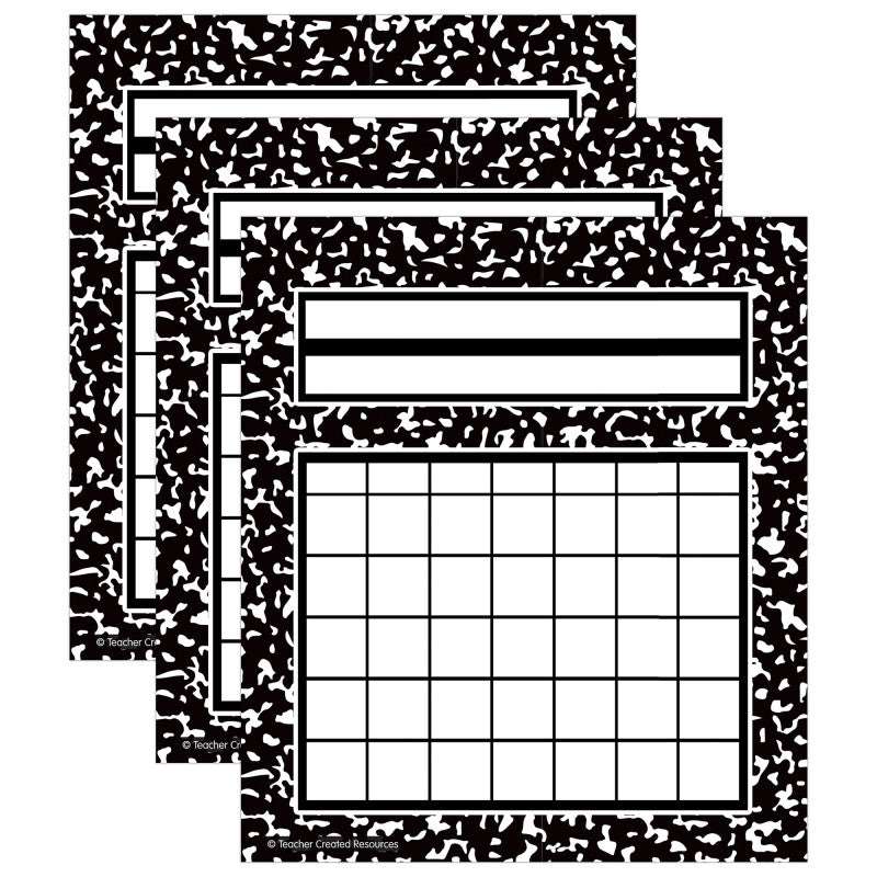 Cool for School Composition Incentive Charts, 36 Per Pack, 3 Packs