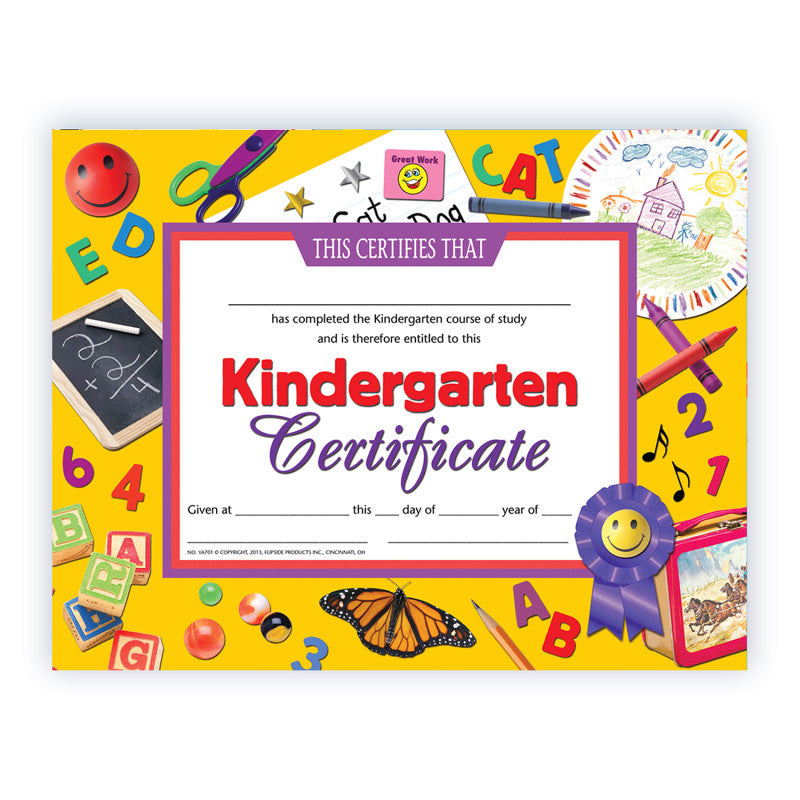 Kindergarten Certificate, 8.5" x 11", Pack of 30