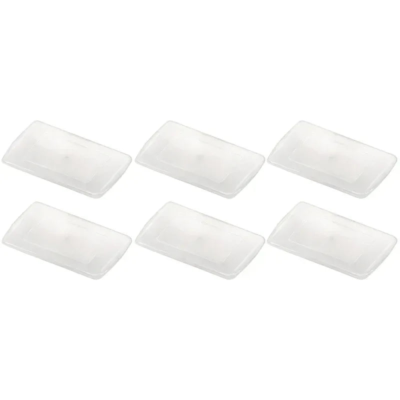 Multi-Purpose Bin Lid, Clear, Pack of 6