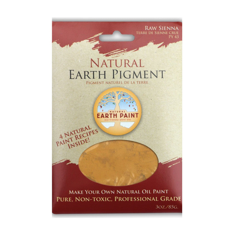 Earth & Mineral Pigment, Raw Sienna, 3 oz
