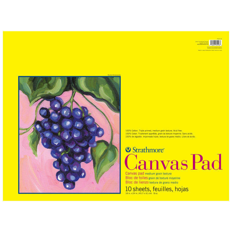 300 Series Canvas Pad, Tape Binding, 10 Sheet, 18x24 inch, 1 Count