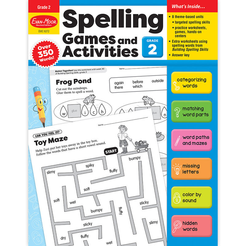 Spelling Games and Activities, Grade 2