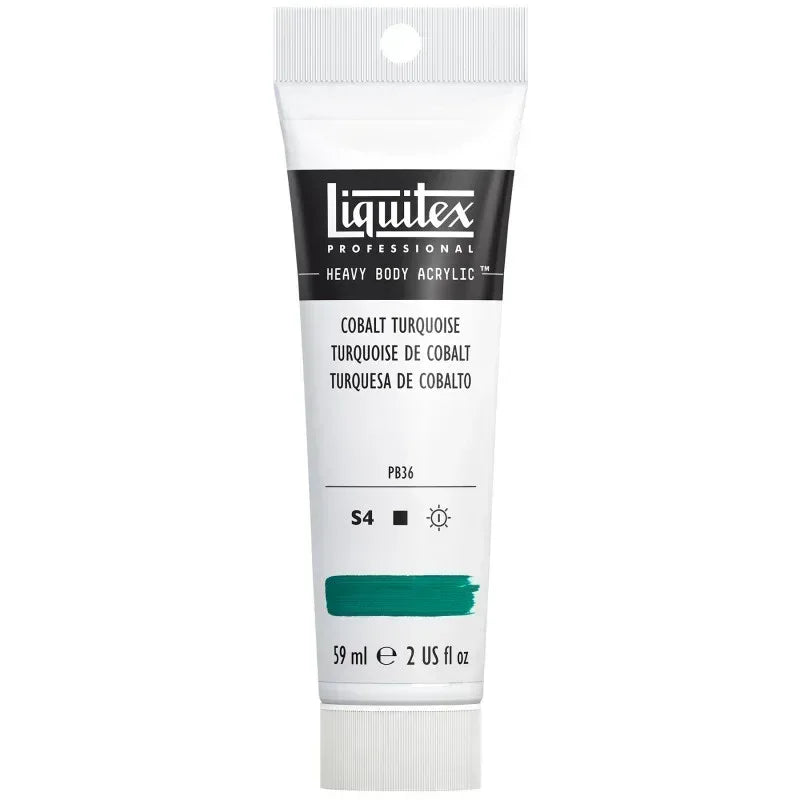 Professional Heavy Body Acrylic Paint, 59 mL Tube, Cobalt Turquoise