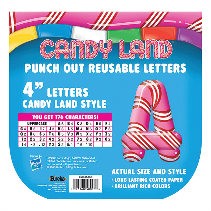 Candy Land&trade; Peppermint Stripe Deco 4" Letters, 176 Characters