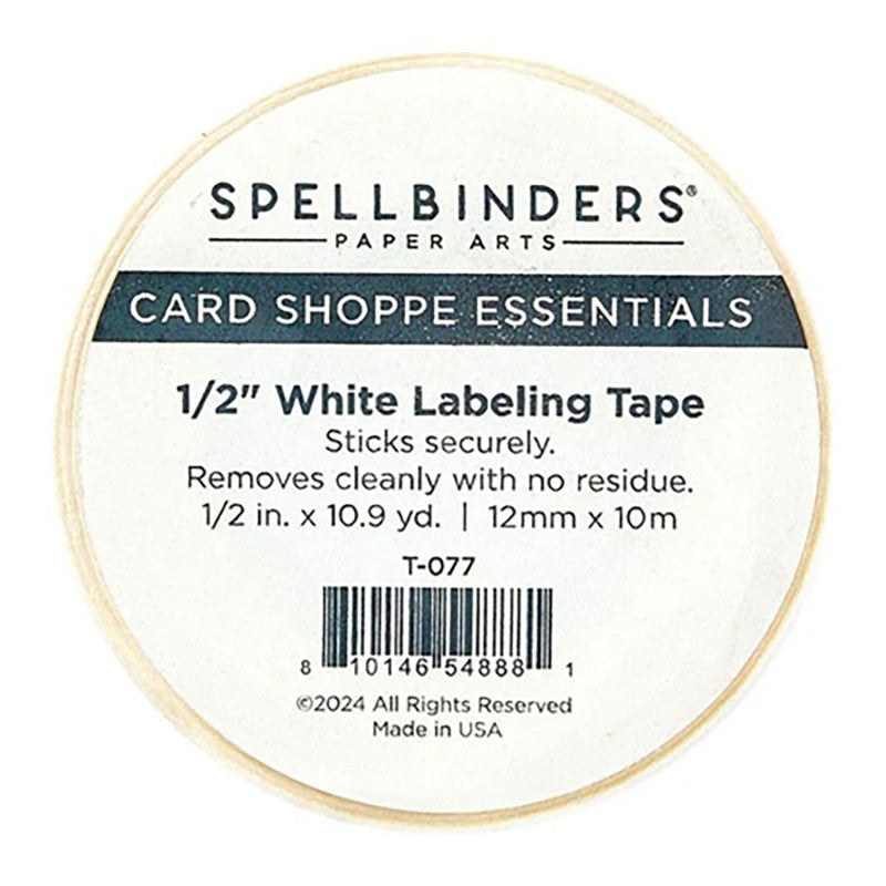 Writable Removable Labeling Tape, White, 1/2 Inch x 10 m