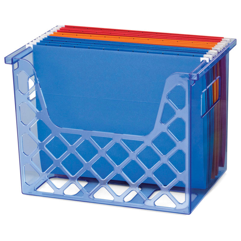 Blue Glacier&trade; Desktop File Organizer, Transparent Blue