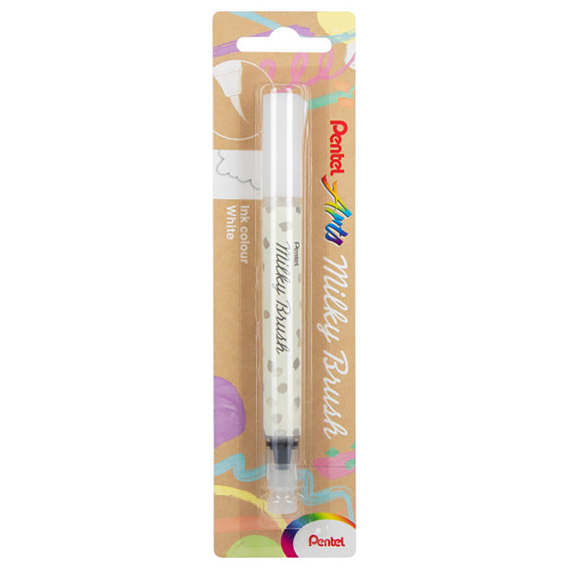 Milky Brush Pen, White Ink, 1-Pack