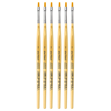 JUNIOR Synthetics Student Brush, Synthetic, Tempera, Round, Series 304, Size 2, Pack of 6