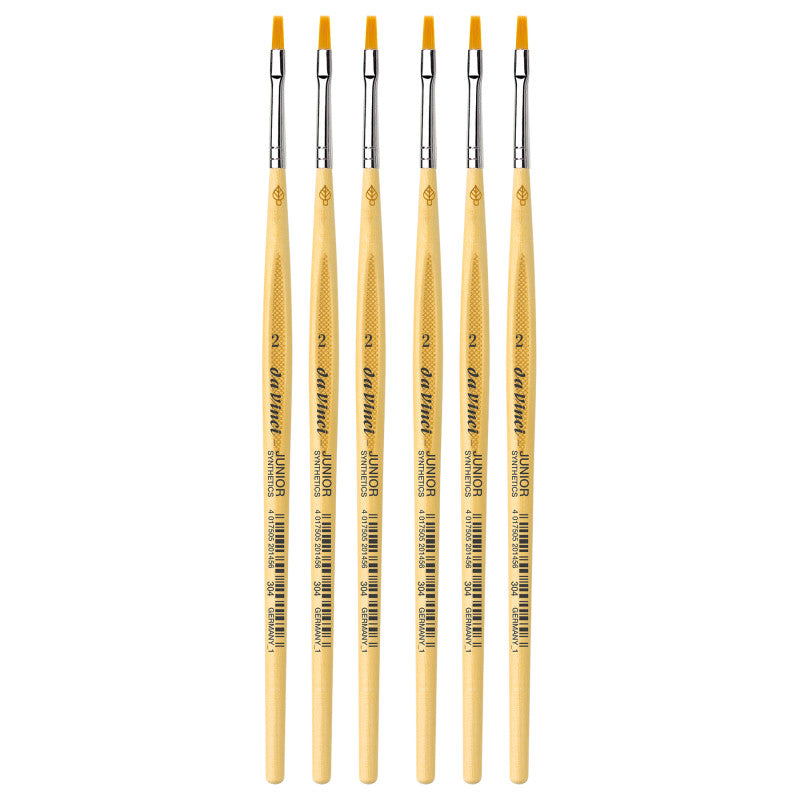 JUNIOR Synthetics Student Brush, Synthetic, Tempera, Round, Series 304, Size 2, Pack of 6