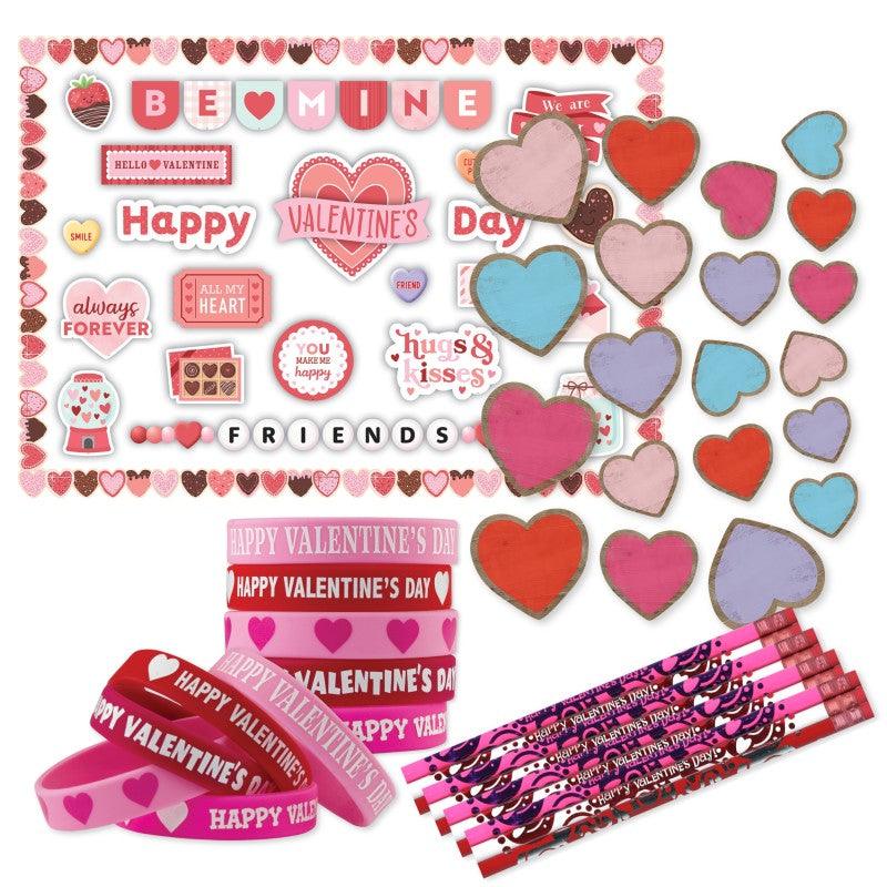 Valentineâs Day Party Kit, Classroom Decorations, Heart Accents, Pencils & Wristbands