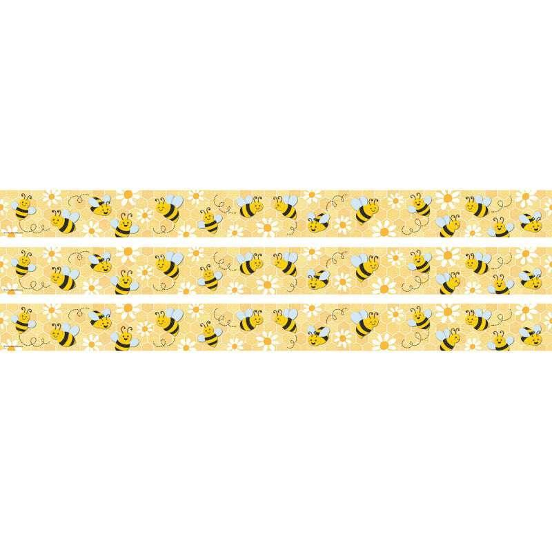 Buzzing Bees Straight Border Trim, 35 Feet Per Pack, 3 Packs