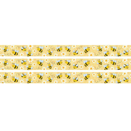 Buzzing Bees Straight Border Trim, 35 Feet Per Pack, 3 Packs