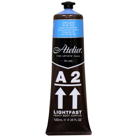A2 Heavy Body Lightfast Artist Acrylic, 4 oz., Cerulean Blue Hue