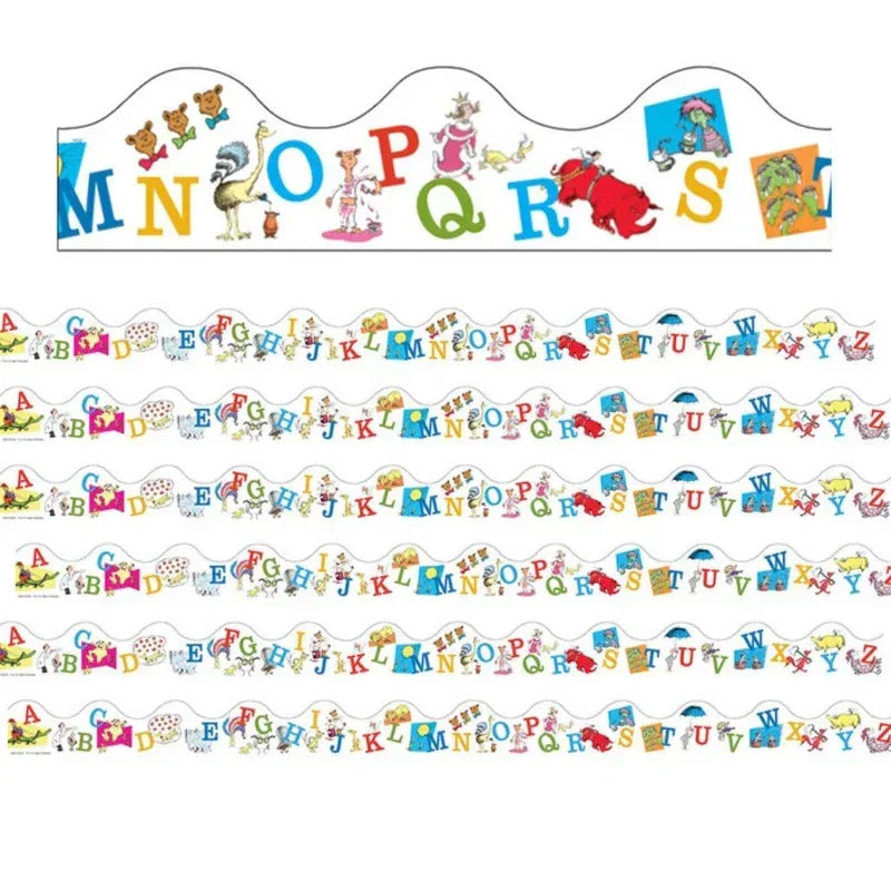 Dr. Seuss&trade; ABC Deco Trim&reg;, 37 Feet Per Pack, 6 Packs