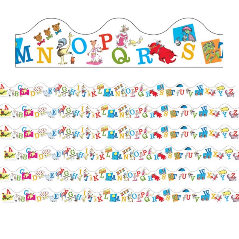 Dr. Seuss&trade; ABC Deco Trim&reg;, 37 Feet Per Pack, 6 Packs